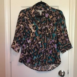 Diane von Furstenberg Silk Leopard Blouse